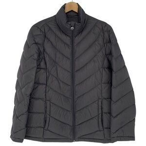 Calvin Klein Gunmetal Gray Lightweight Packable Puffer Down Jacket Wms sz L